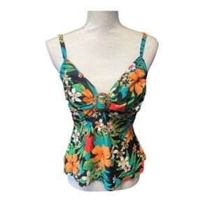 Coco Reef Floral Tankini‎ Top NWT